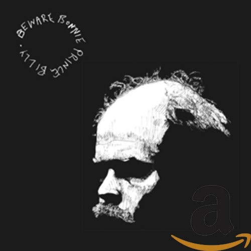 Black and white CD cover with sketched portrait and circular text.