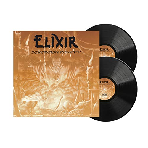An orange-toned album cover featuring a bearded man surrounded by mystical objects.