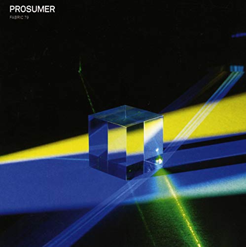 CD cover for Prosumer’s Fabric 79, featuring a glass cube and light beams.