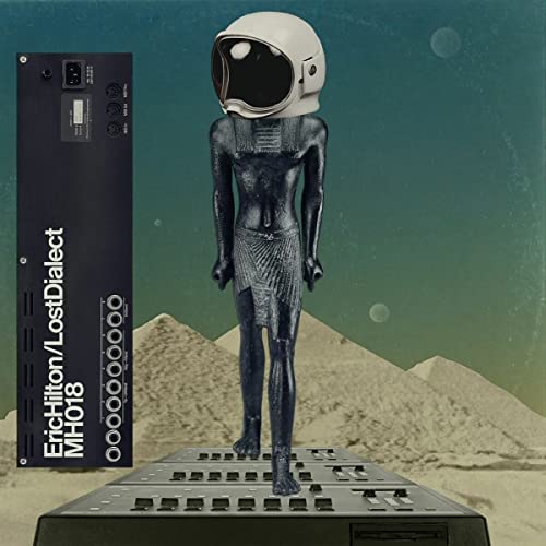 Vinyl record cover featuring a figure with an astronaut helmet in a desert landscape.