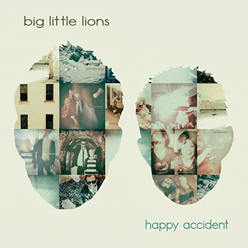 CD cover for Big Little Lions’ “Happy Accident” with collage imagery.