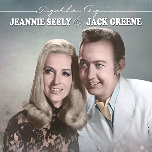 Jeannie Seely and Jack Greene portrait on a CD cover, vintage style.