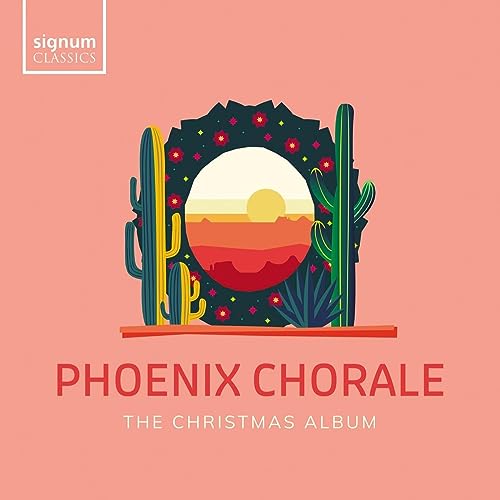 CD cover with desert landscape, cacti, and sunset illustration.