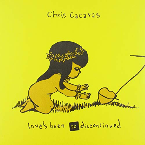 Yellow album cover with a sketched figure and the title "Love's Been Re-Discontinued".