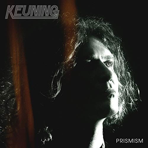 "Album cover featuring a man with long hair, partially lit, against a dark background."