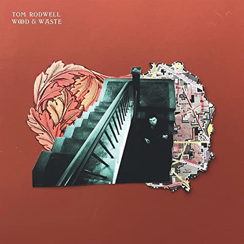 CD cover for Tom Rodwell’s “Wood & Waste” with collage imagery.
