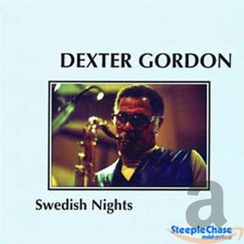 CD cover of Dexter Gordon wearing sunglasses, playing saxophone.