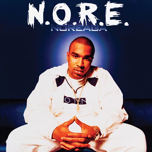 N.O.R.E. album cover featuring a portrait of the rapper in white clothing.