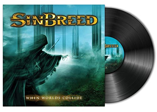 Album cover for Sinbreed’s “When Worlds Collide” featuring a cloaked figure.