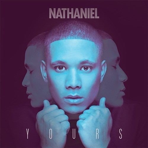 Album cover for Nathaniel’s “Yours” featuring a triple portrait of the artist.