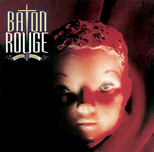 Baton Rouge album cover featuring a red-toned portrait of a woman’s face.