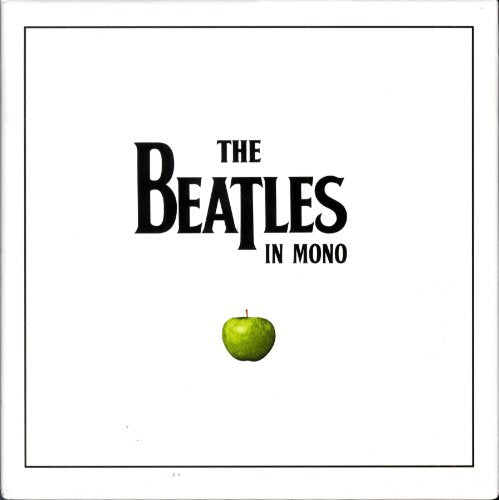"The Beatles In Mono" CD cover with a green apple on a white background.