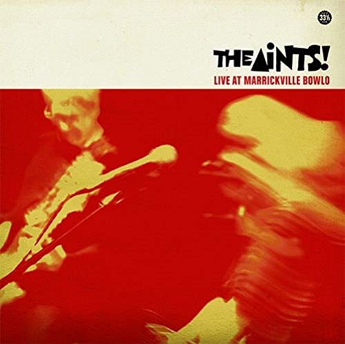 Vinyl record cover for The Aints! live album, featuring a musician.