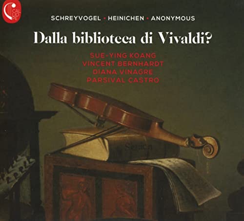 CD cover featuring a violin resting on antique books and a chest.