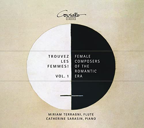 CD cover: black and white abstract design, text listing composers and performers.