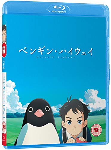 Blu-ray cover for "Penguin Highway" featuring a boy and penguin illustration.
