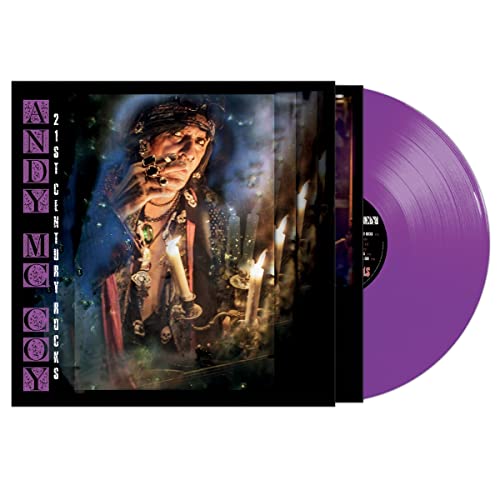 Andy McCoy album "21st Century Rocks" vinyl record, purple disc.