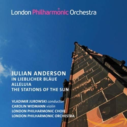 CD cover: brick building corner, blue sky, text listing composers and performers.