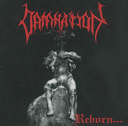 CD cover for Damnation’s “Reborn,” featuring a dark, sculpted figure.