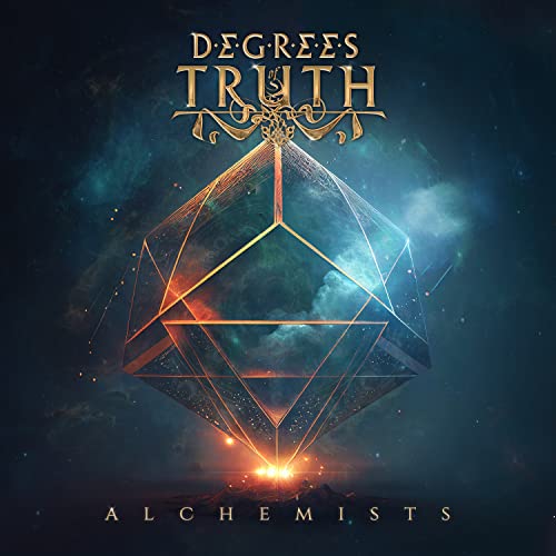 CD cover for "Alchemists" by Degrees Of Truth, featuring a geometric shape.