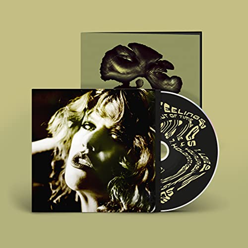 CD packaging for "Hard Feelings" featuring a portrait and abstract art.