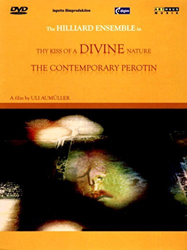 DVD cover for "The Contemporary Perotin" with yellow background and blurred filmstrip image.