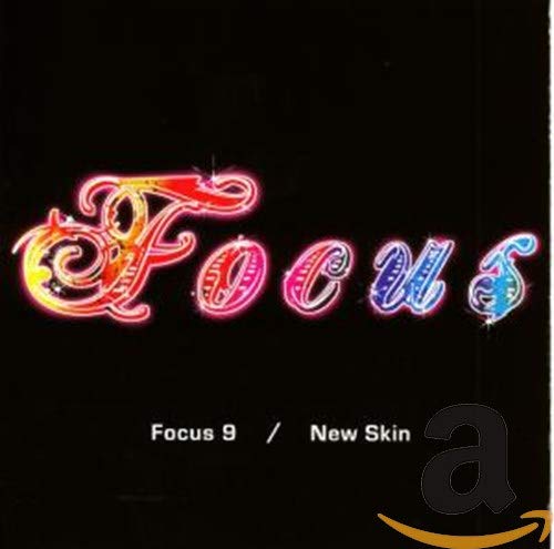 CD cover for Focus 9/New Skin, with colorful, stylized lettering.