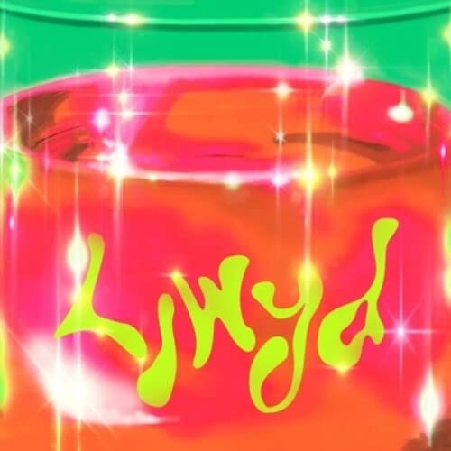 CD cover with glowing green text “Llwyd” on a vibrant, blurred background.