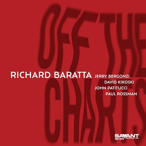CD cover for "Off the Charts" by Richard Baratta, red background.