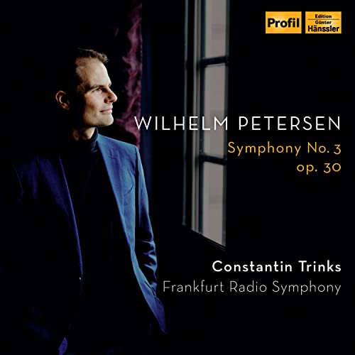 CD cover: Man by a window, text “Wilhelm Petersen Symphony No.3”.
