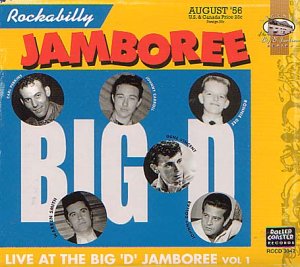 CD cover for “Live At The Big D Jamboree - Volume 1: Rockabilly” featuring portraits.
