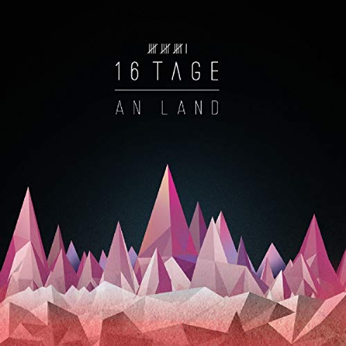 CD cover art featuring pink and red 3D mountain range against a black background.