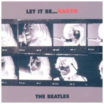 The Beatles "Let It Be...Naked" CD cover with filmstrip images of the band.