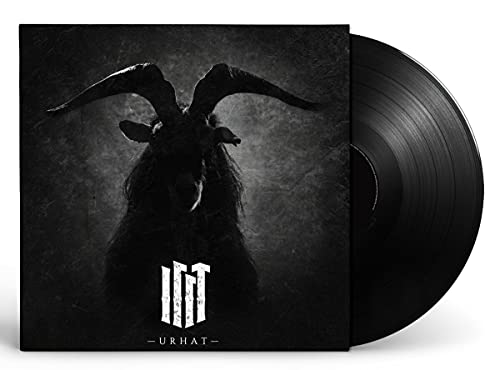 Black vinyl record with cover art of a horned goat’s head.