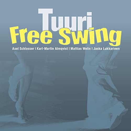 CD cover for "Free Swing - Tuuri" featuring abstract figures in blue.