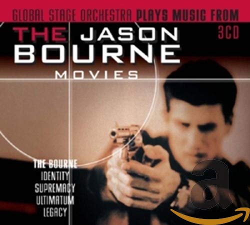 CD cover for "Jason Bourne" soundtrack featuring Matt Damon with a gun.