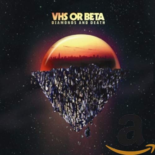 CD cover: VHS Or Beta's "Diamonds And Death" with a cityscape.