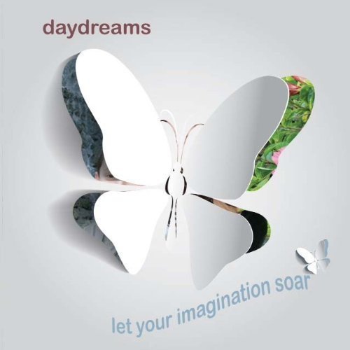 "CD album cover with a white butterfly and floral patterns on a gray background."