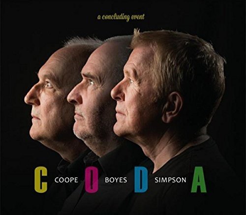 Album cover with three men's profiles in a row, against a black background.