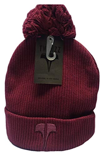 Twinzz Fitted Beanie Hat Burgundy