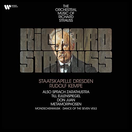 Vinyl record cover featuring a portrait of composer Richard Strauss.