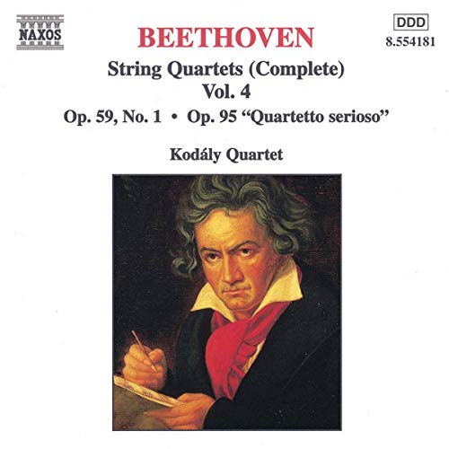 CD cover: Beethoven string quartets, Vol. 4, featuring a portrait.