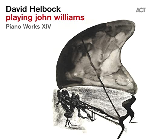 CD cover for David Helbock playing John Williams, abstract piano art.
