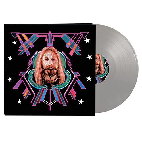 Nik Turner album cover and vinyl record, colorful space-themed artwork.