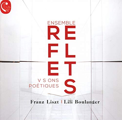CD cover for “Ensemble Reflets - Visions poetiques” with red text on white.