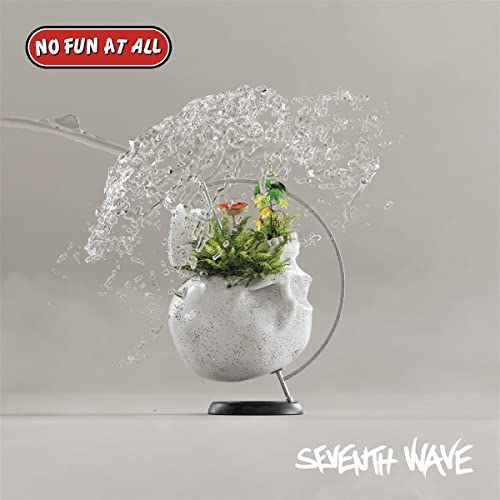CD cover: skull vase filled with plants and splashing water.