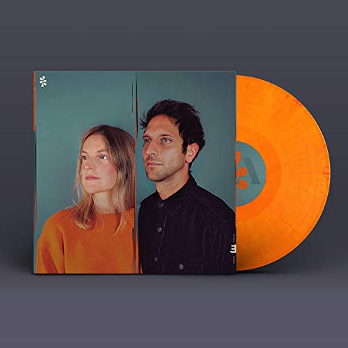 Snowpoet "Wait For Me" vinyl record with duo portrait and orange disc.
