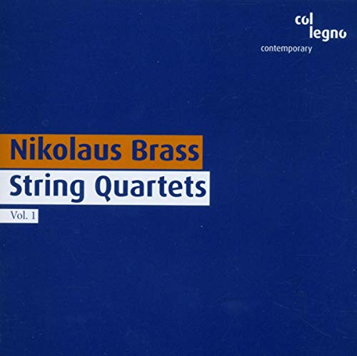 CD cover for "Nikolaus Brass String Quartets Vol. 1" with blue background.