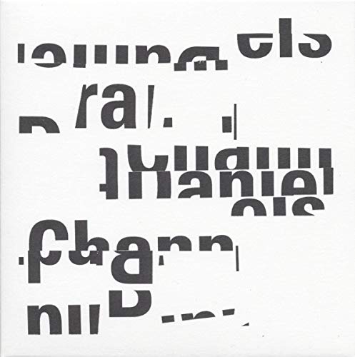 CD cover with abstract black text arrangement on a white background.