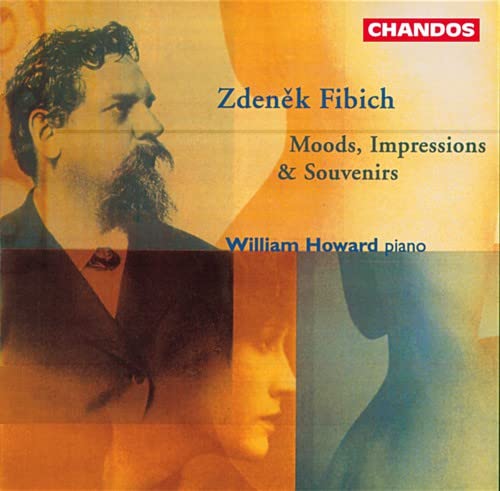 CD cover featuring a portrait of Zdeněk Fibich and pianist William Howard.